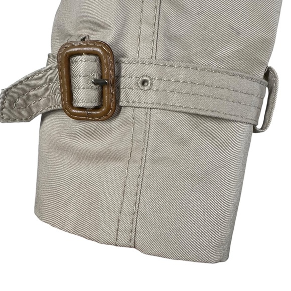 J.CREW Matinee Classic Kahki Hooded Trench Coat with Belt Size 4 - Picture 8 of 11